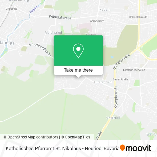 Карта Katholisches Pfarramt St. Nikolaus - Neuried