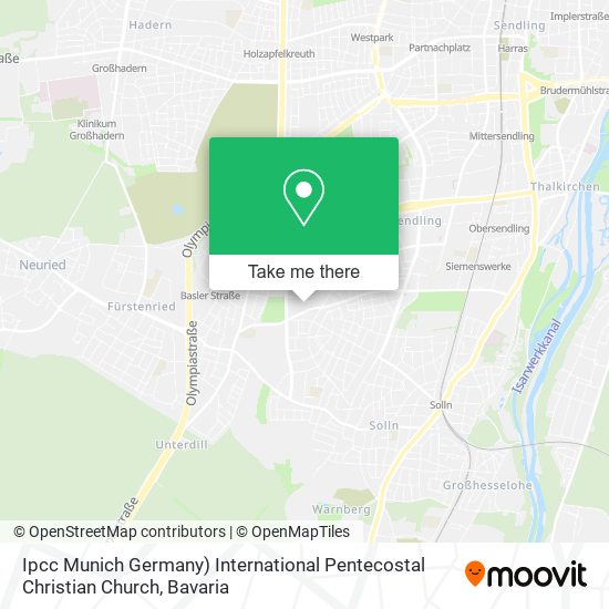 Карта Ipcc Munich Germany) International Pentecostal Christian Church