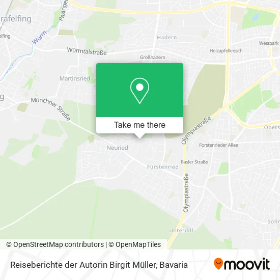 Карта Reiseberichte der Autorin Birgit Müller