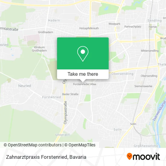 Карта Zahnarztpraxis Forstenried