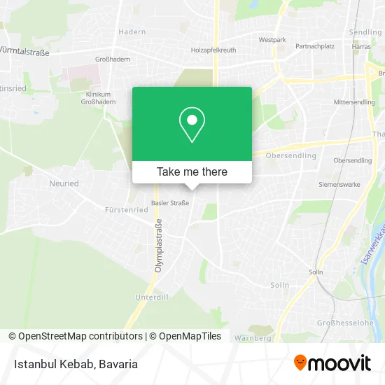 Карта Istanbul Kebab