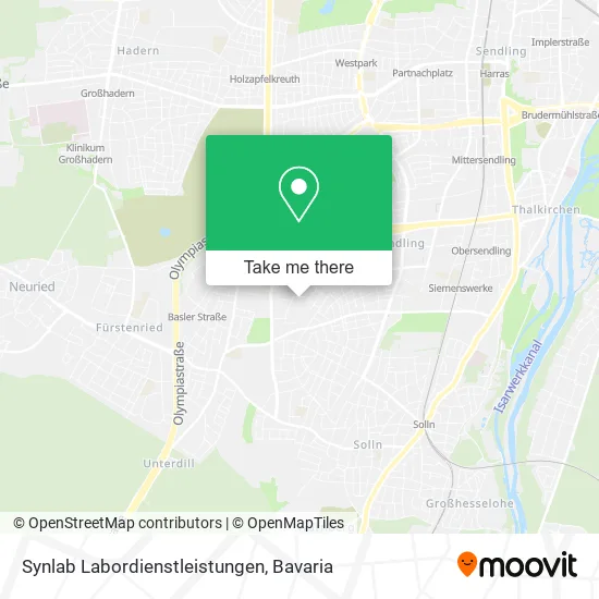 Карта Synlab Labordienstleistungen