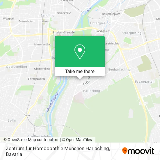 Карта Zentrum für Homöopathie München Harlaching