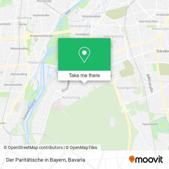 Карта Der Paritätische in Bayern