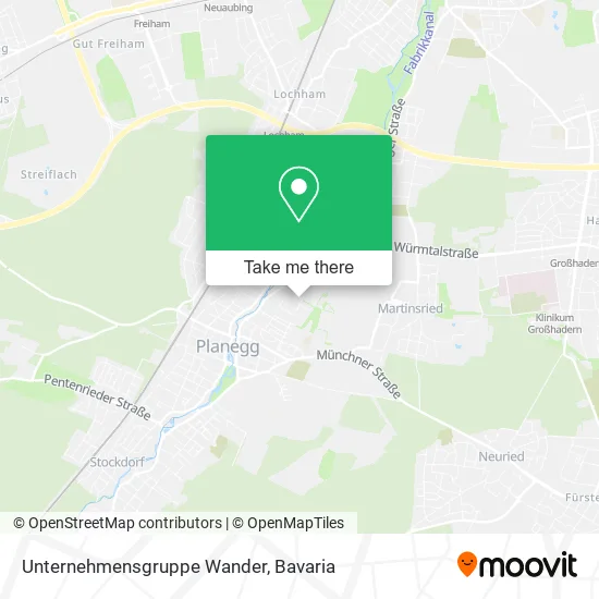 Карта Unternehmensgruppe Wander