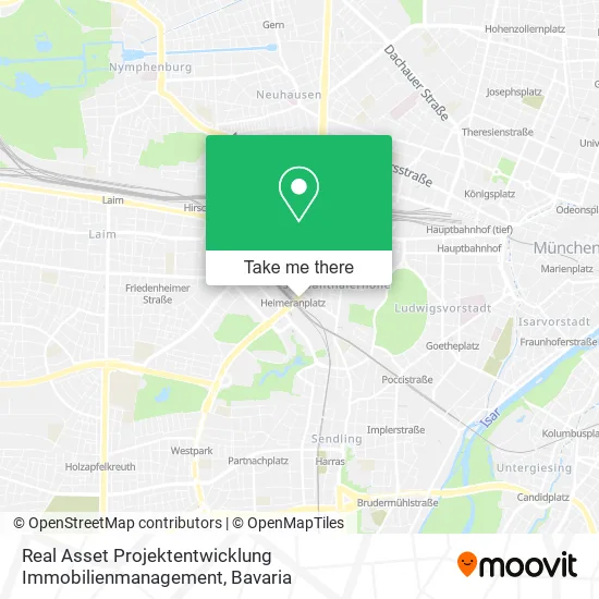 Карта Real Asset Projektentwicklung Immobilienmanagement