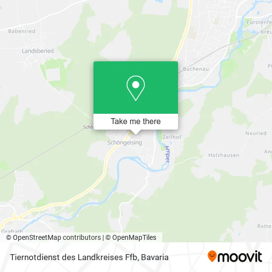 Карта Tiernotdienst des Landkreises Ffb