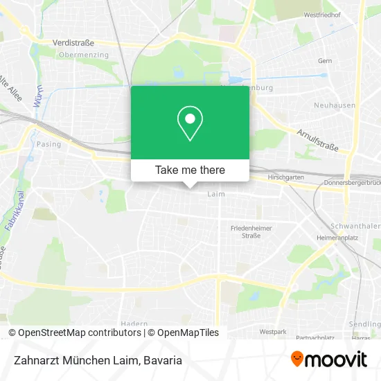 Карта Zahnarzt München Laim