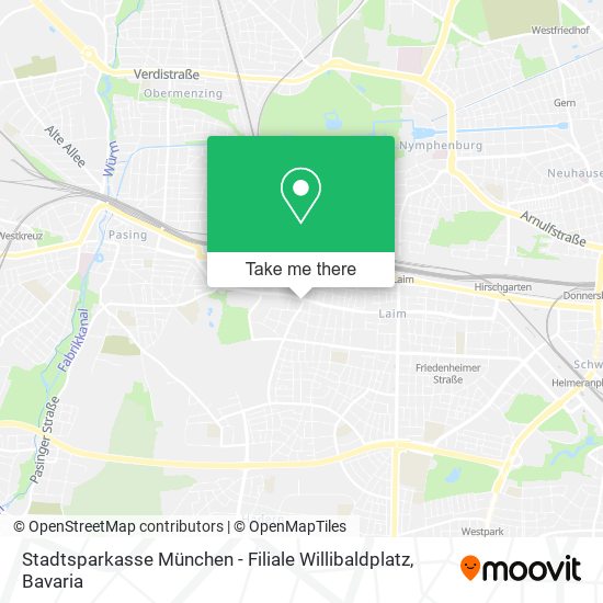 Stadtsparkasse München - Filiale Willibaldplatz map