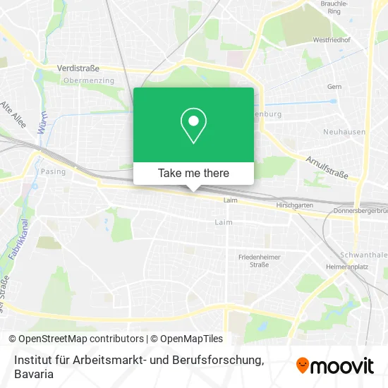 Карта Institut für Arbeitsmarkt- und Berufsforschung
