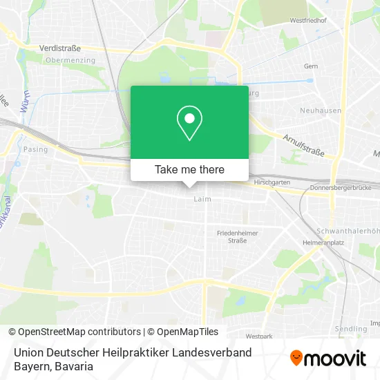 Карта Union Deutscher Heilpraktiker Landesverband Bayern