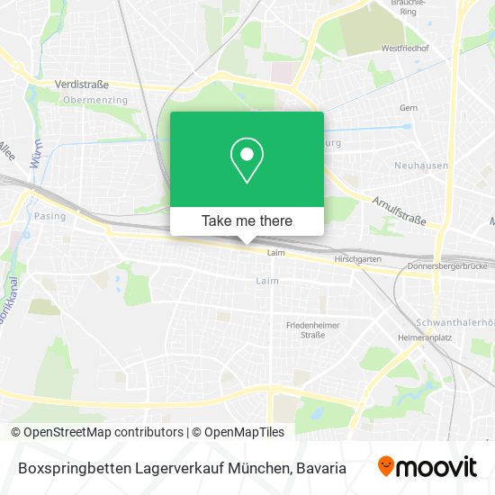 Карта Boxspringbetten Lagerverkauf München