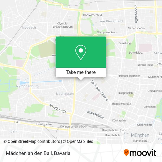 Mädchen an den Ball map