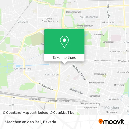 Карта Mädchen an den Ball