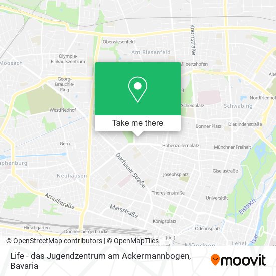 Life - das Jugendzentrum am Ackermannbogen map