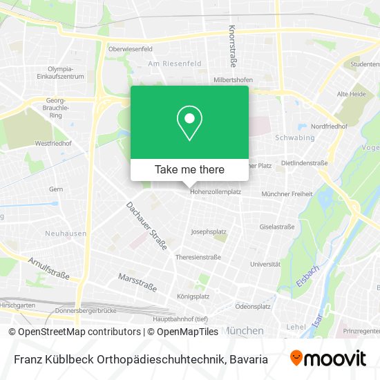Franz Küblbeck Orthopädieschuhtechnik map