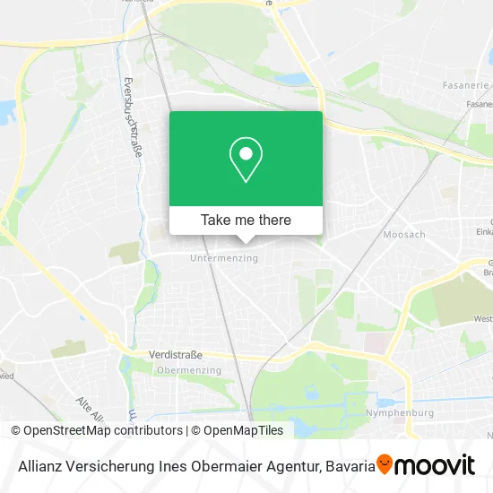 Карта Allianz Versicherung Ines Obermaier Agentur