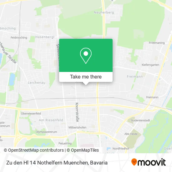 Карта Zu den Hl 14 Nothelfern Muenchen
