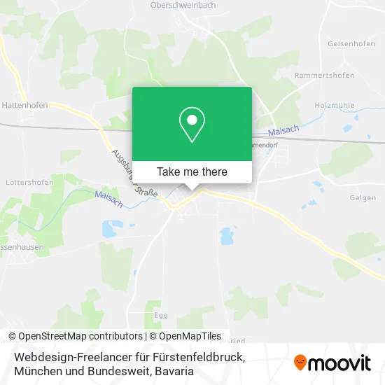 Карта Webdesign-Freelancer für Fürstenfeldbruck, München und Bundesweit