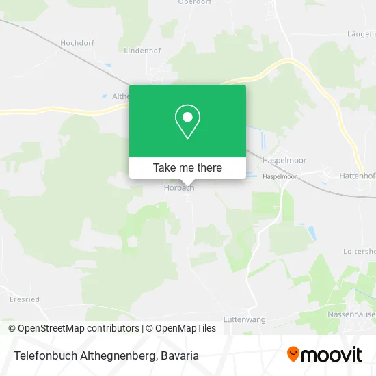 Карта Telefonbuch Althegnenberg