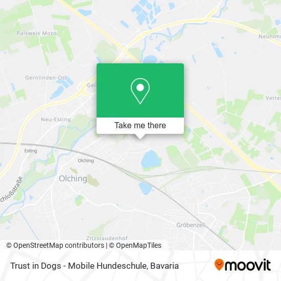 Карта Trust in Dogs - Mobile Hundeschule