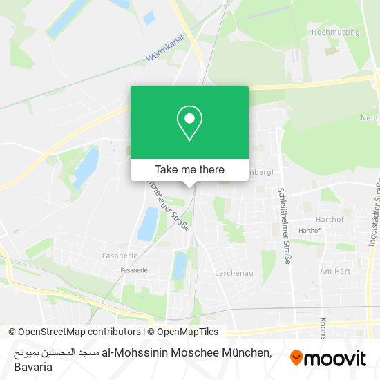 مسجد المحسنين بميونخ al-Mohssinin Moschee München map