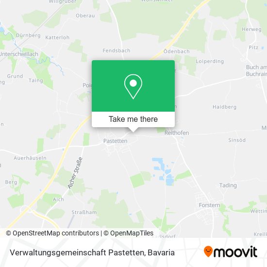 Карта Verwaltungsgemeinschaft Pastetten