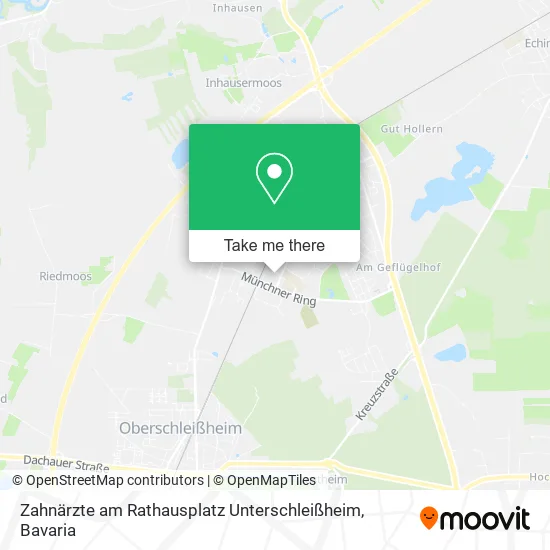 Карта Zahnärzte am Rathausplatz Unterschleißheim