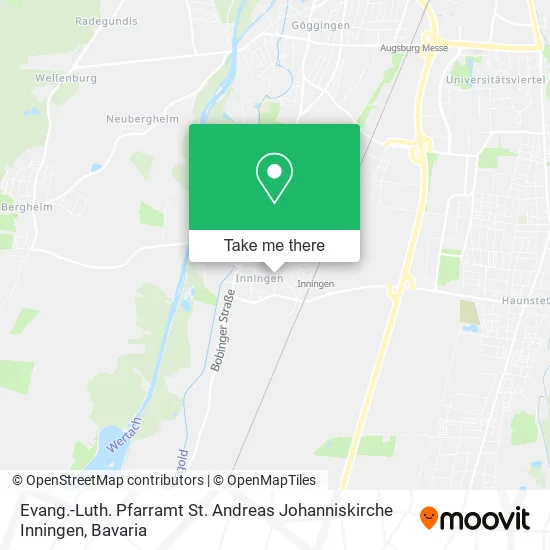 Карта Evang.-Luth. Pfarramt St. Andreas Johanniskirche Inningen