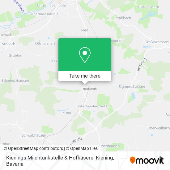 Kienings Milchtankstelle & Hofkäserei Kiening map