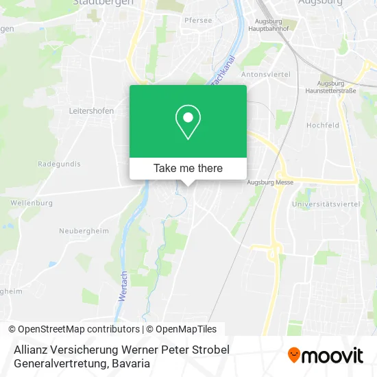 Карта Allianz Versicherung Werner Peter Strobel Generalvertretung