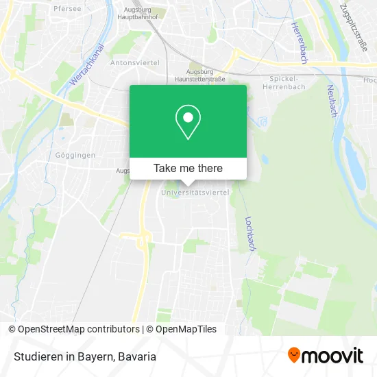 Карта Studieren in Bayern