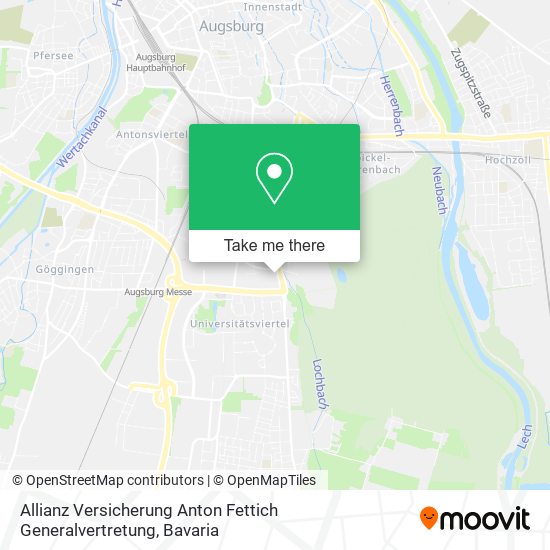 Allianz Versicherung Anton Fettich Generalvertretung map