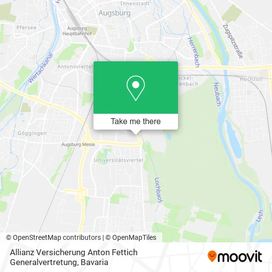 Карта Allianz Versicherung Anton Fettich Generalvertretung