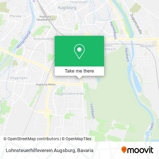 Lohnsteuerhilfeverein Augsburg map