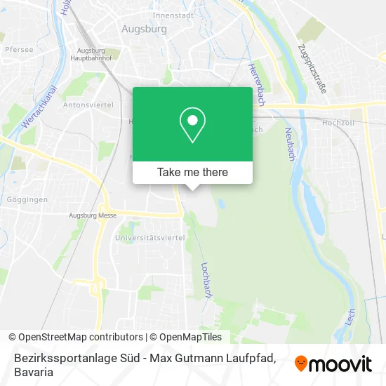 Карта Bezirkssportanlage Süd - Max Gutmann Laufpfad