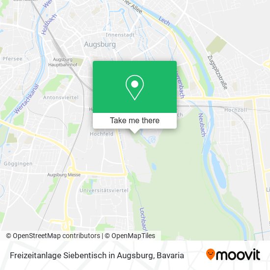 Карта Freizeitanlage Siebentisch in Augsburg