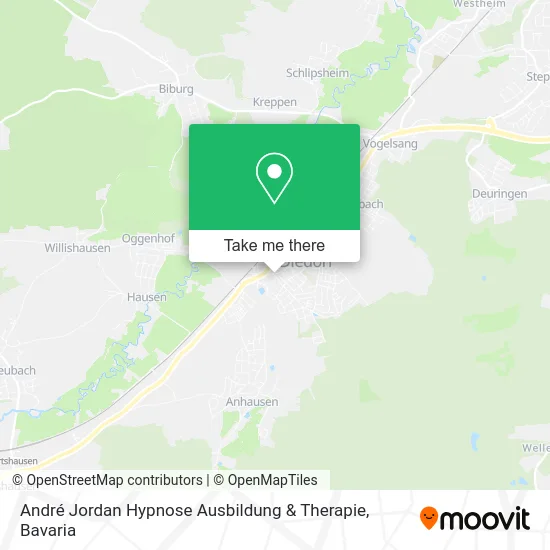 Карта André Jordan Hypnose Ausbildung & Therapie