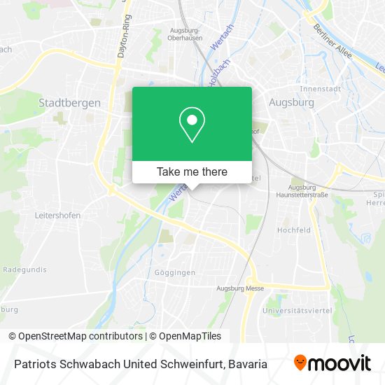 Patriots Schwabach United Schweinfurt map