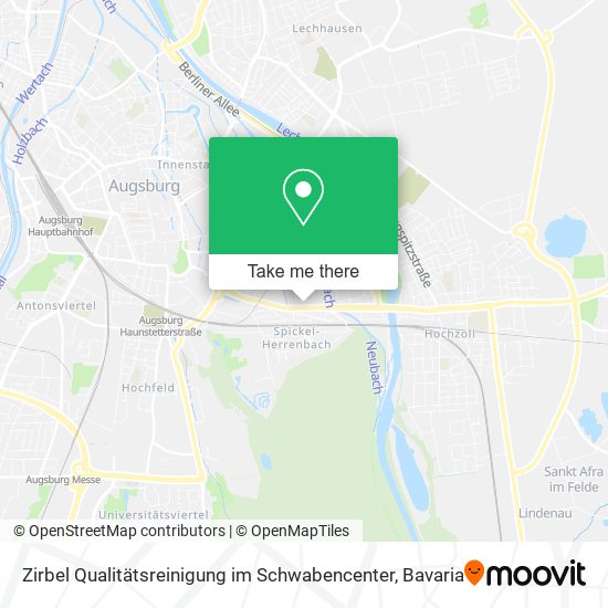 Zirbel Qualitätsreinigung im Schwabencenter map