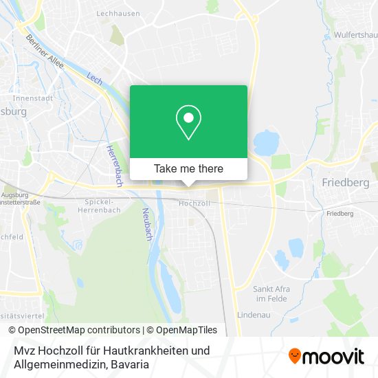 Mvz Hochzoll für Hautkrankheiten und Allgemeinmedizin map