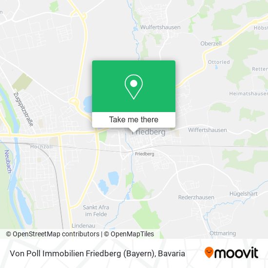 Карта Von Poll Immobilien Friedberg (Bayern)