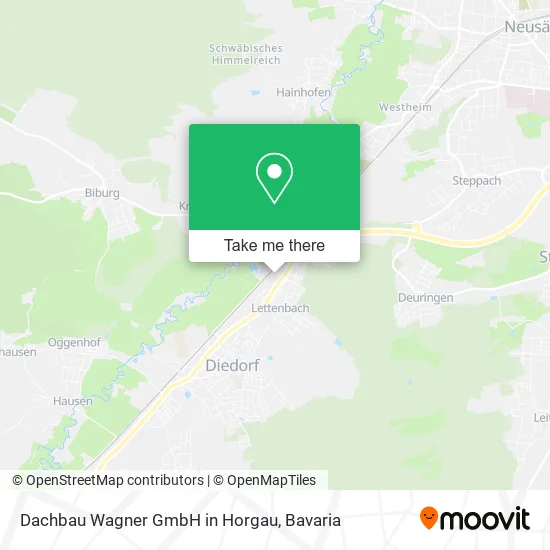 Карта Dachbau Wagner GmbH in Horgau