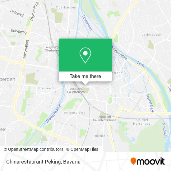 Карта Chinarestaurant Peking