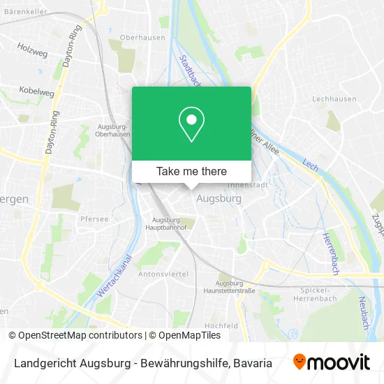 Карта Landgericht Augsburg - Bewährungshilfe