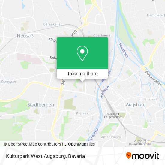 Kulturpark West Augsburg map