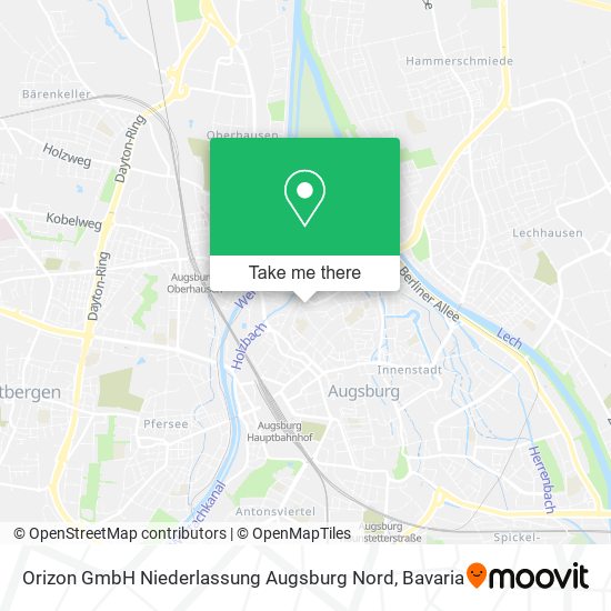 Карта Orizon GmbH Niederlassung Augsburg Nord