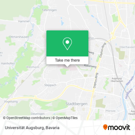 Universität Augsburg map