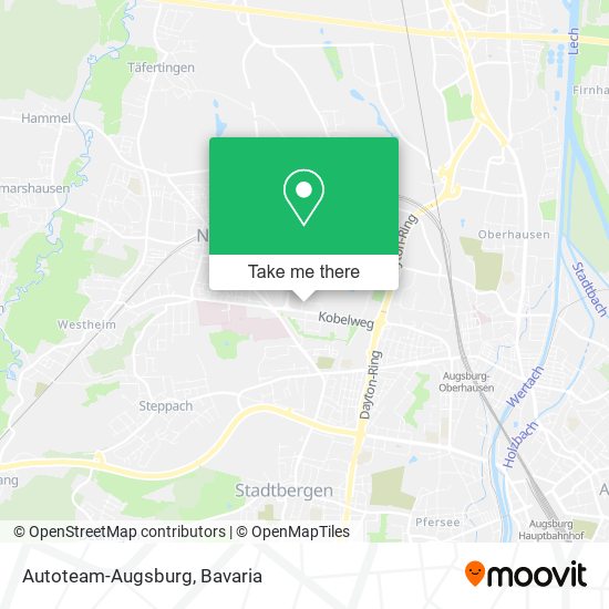 Autoteam-Augsburg map