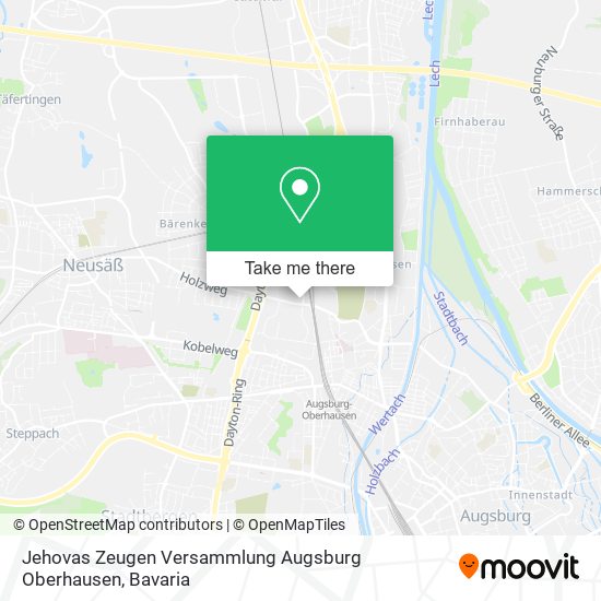 Jehovas Zeugen Versammlung Augsburg Oberhausen map